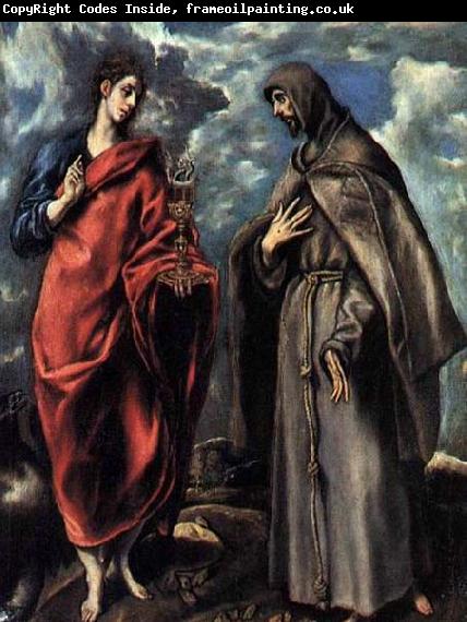 GRECO, El St John the Evangelist and St Francis